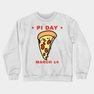 Kawaii Pi Day Pizza Slice March 14 Crewneck Sweatshirt